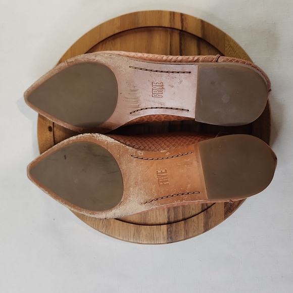 Frye Kenzie Venetian Brownish Orange Flats Size 6.5 - Picture 7 of 7